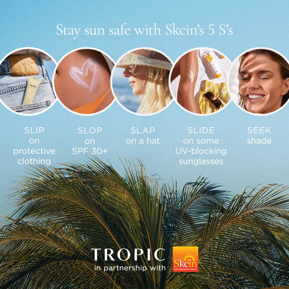 Stay sun safe with SKcin's 5 S's — Tropic in partnership with SKcin