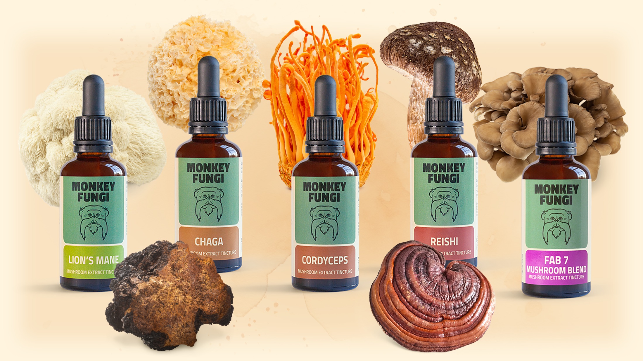 The Monkey Fungi tincture range